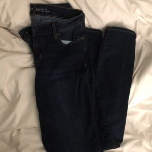 Old navy rockstar dark denim skinny jeans